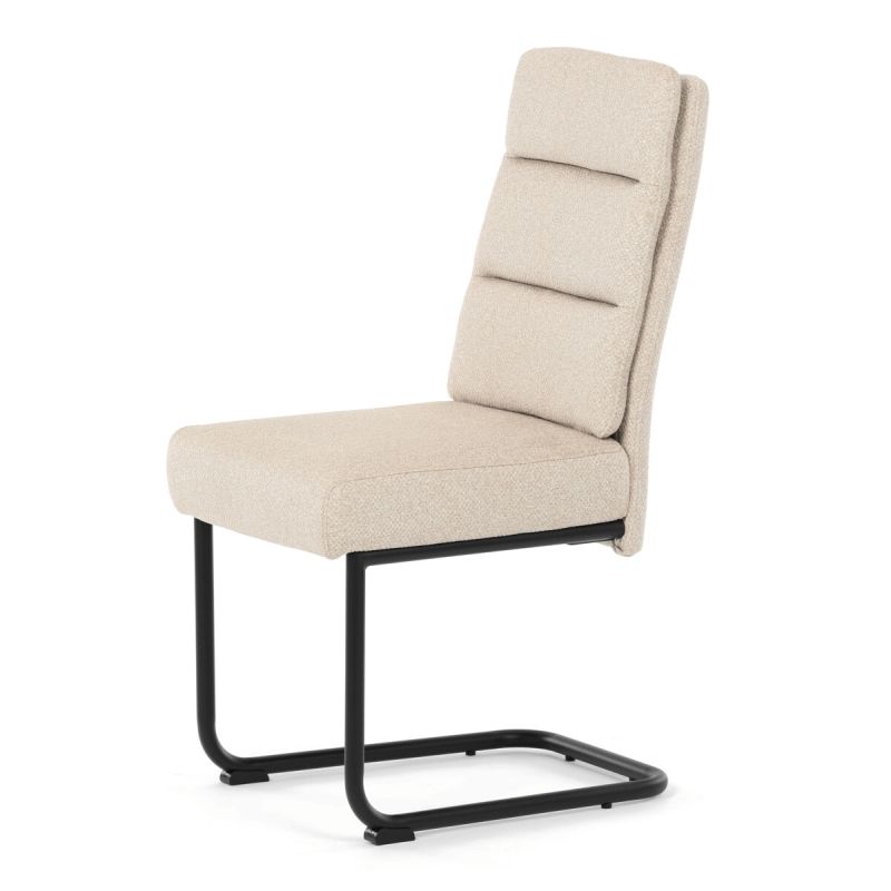 Jedálenská stolička, béžová, látka, DCL-P3107 CRM2