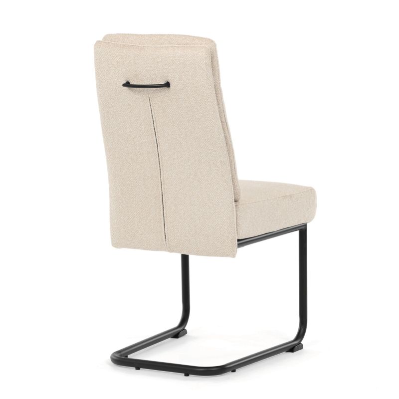 Jedálenská stolička, béžová, látka, DCL-P3107 CRM2
