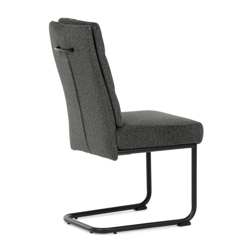 Jedálenská stolička, sivá, látka, DCL-P3107 GREY2