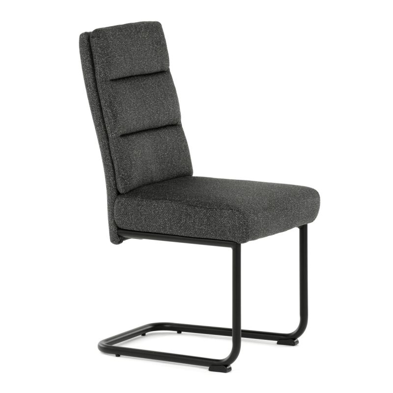 Jedálenská stolička, sivá, látka, DCL-P3107 GREY2