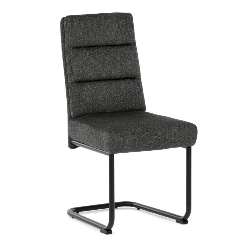 Jedálenská stolička, sivá, látka, DCL-P3107 GREY2
