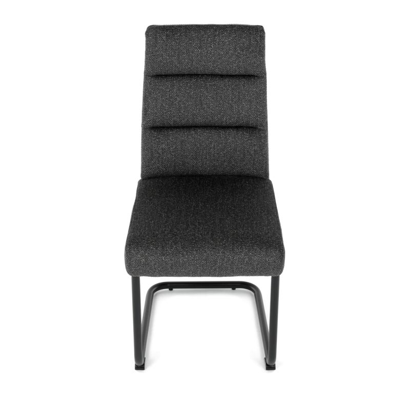 Jedálenská stolička, sivá, látka, DCL-P3107 GREY2