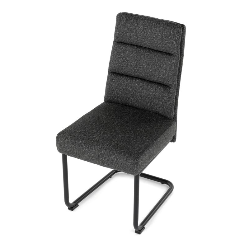 Jedálenská stolička, sivá, látka, DCL-P3107 GREY2