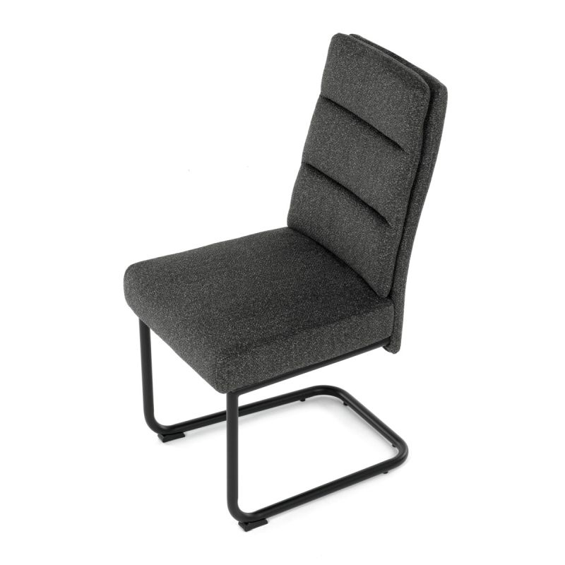 Jedálenská stolička, sivá, látka, DCL-P3107 GREY2