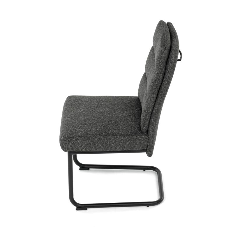 Jedálenská stolička, sivá, látka, DCL-P3107 GREY2