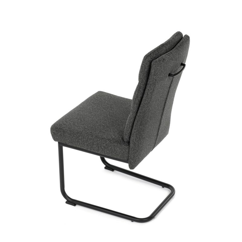 Jedálenská stolička, sivá, látka, DCL-P3107 GREY2