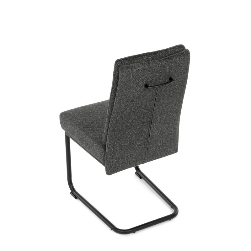 Jedálenská stolička, sivá, látka, DCL-P3107 GREY2