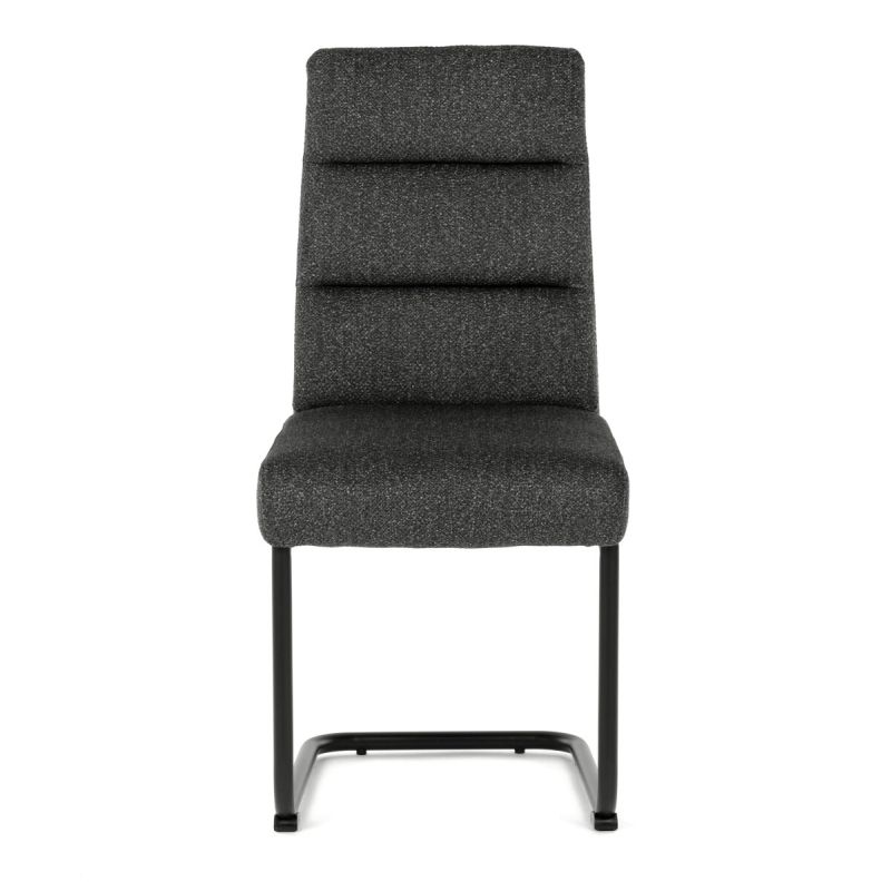 Jedálenská stolička, sivá, látka, DCL-P3107 GREY2