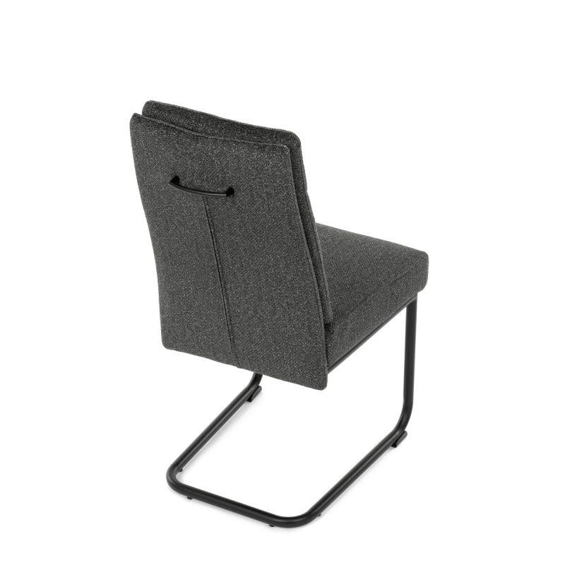 Jedálenská stolička, sivá, látka, DCL-P3107 GREY2