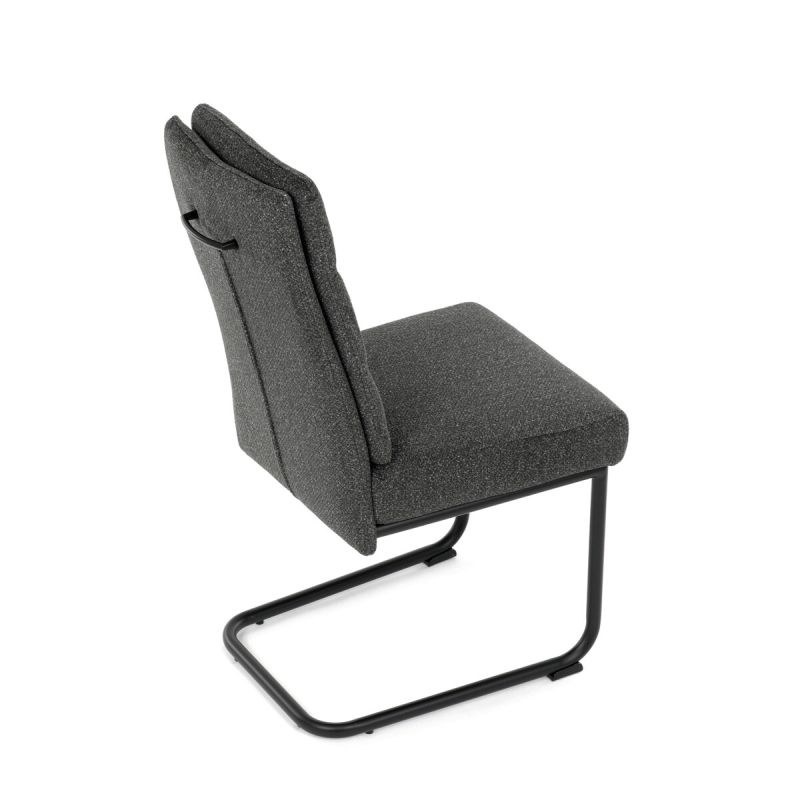 Jedálenská stolička, sivá, látka, DCL-P3107 GREY2
