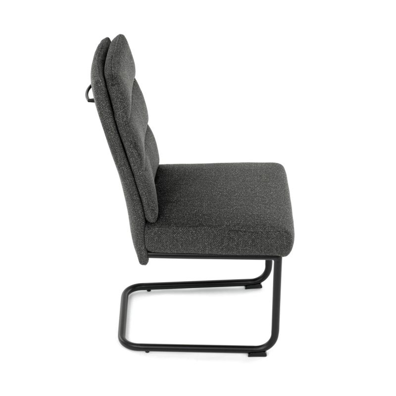 Jedálenská stolička, sivá, látka, DCL-P3107 GREY2