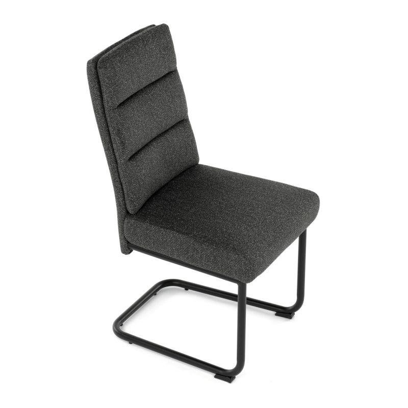 Jedálenská stolička, sivá, látka, DCL-P3107 GREY2