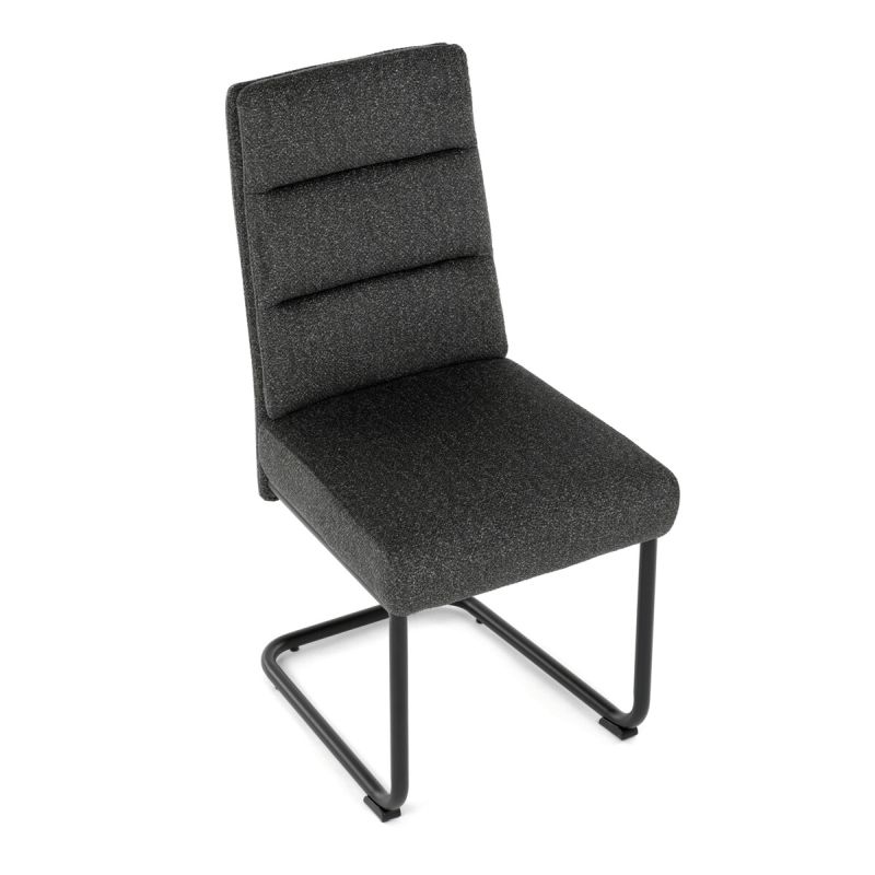 Jedálenská stolička, sivá, látka, DCL-P3107 GREY2