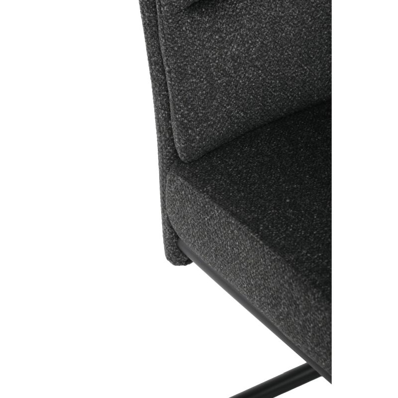 Jedálenská stolička, sivá, látka, DCL-P3107 GREY2