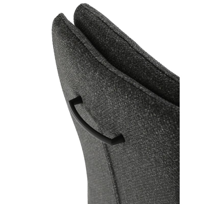 Jedálenská stolička, sivá, látka, DCL-P3107 GREY2