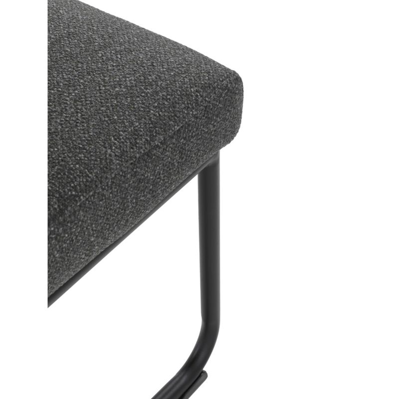 Jedálenská stolička, sivá, látka, DCL-P3107 GREY2