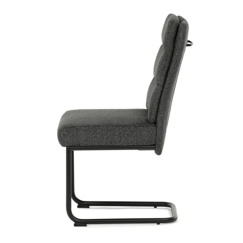 Jedálenská stolička, sivá, látka, DCL-P3107 GREY2