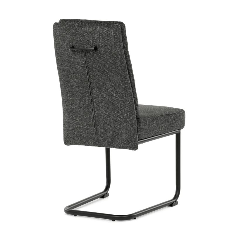 Jedálenská stolička, sivá, látka, DCL-P3107 GREY2