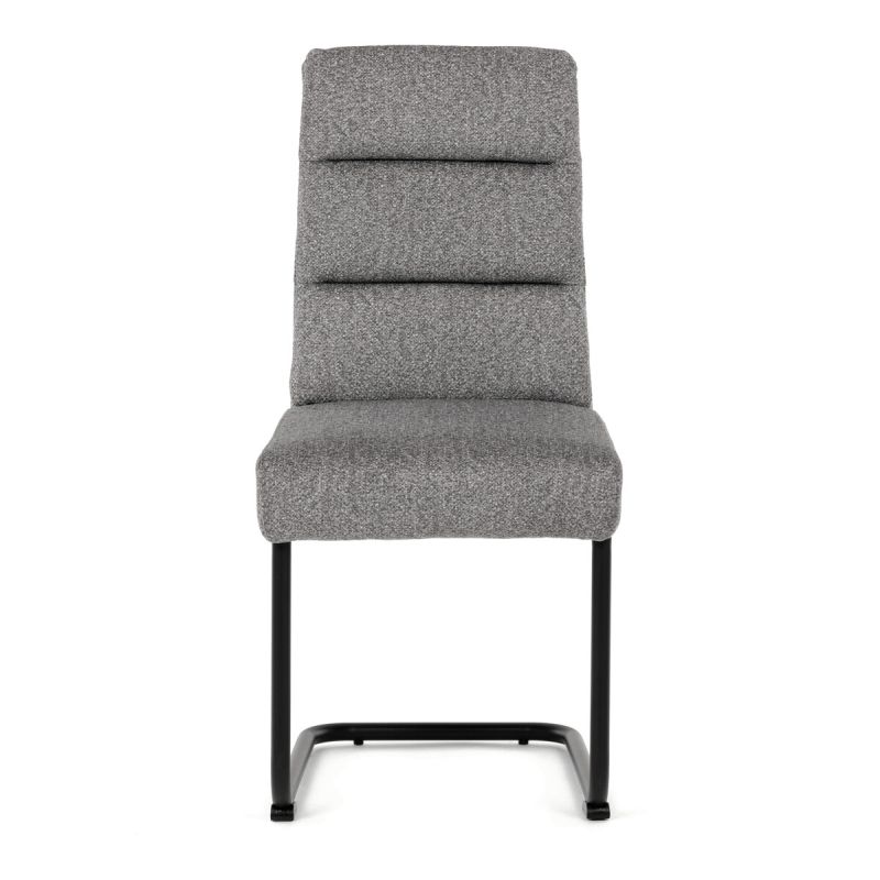Jedálenská stolička, sivá, látka, DCL-P3107 SIL2