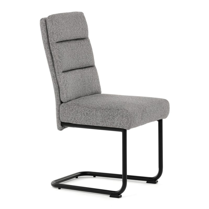 Jedálenská stolička, sivá, látka, DCL-P3107 SIL2