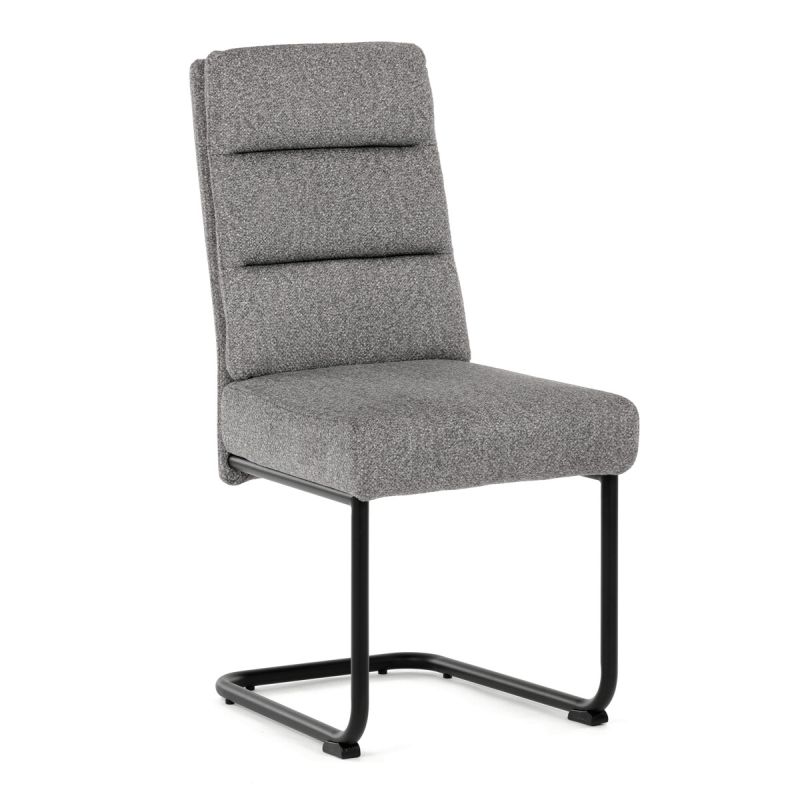 Jedálenská stolička, sivá, látka, DCL-P3107 SIL2