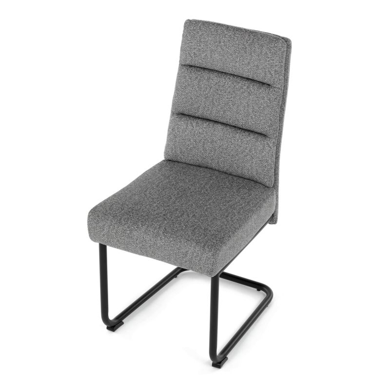 Jedálenská stolička, sivá, látka, DCL-P3107 SIL2