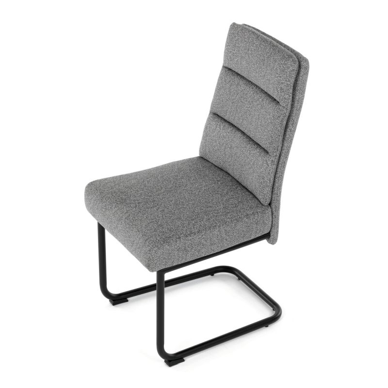 Jedálenská stolička, sivá, látka, DCL-P3107 SIL2