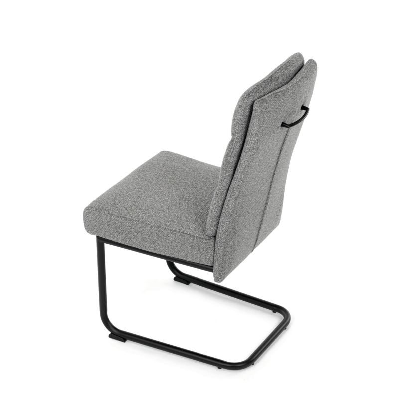 Jedálenská stolička, sivá, látka, DCL-P3107 SIL2