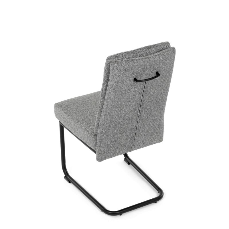 Jedálenská stolička, sivá, látka, DCL-P3107 SIL2