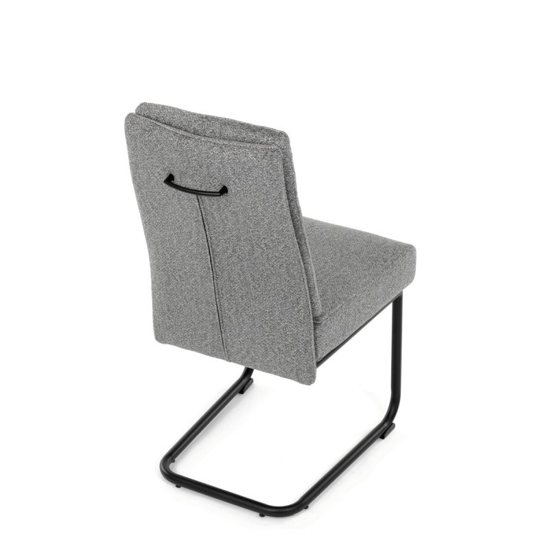 Jedálenská stolička, sivá, látka, DCL-P3107 SIL2