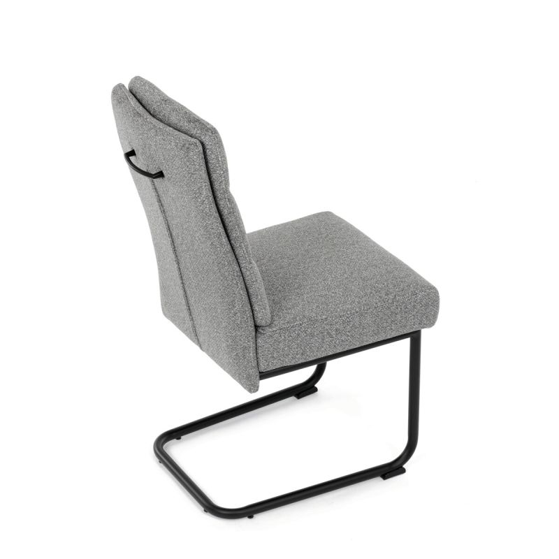 Jedálenská stolička, sivá, látka, DCL-P3107 SIL2