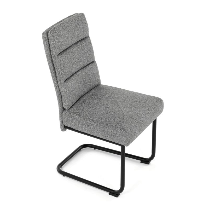 Jedálenská stolička, sivá, látka, DCL-P3107 SIL2
