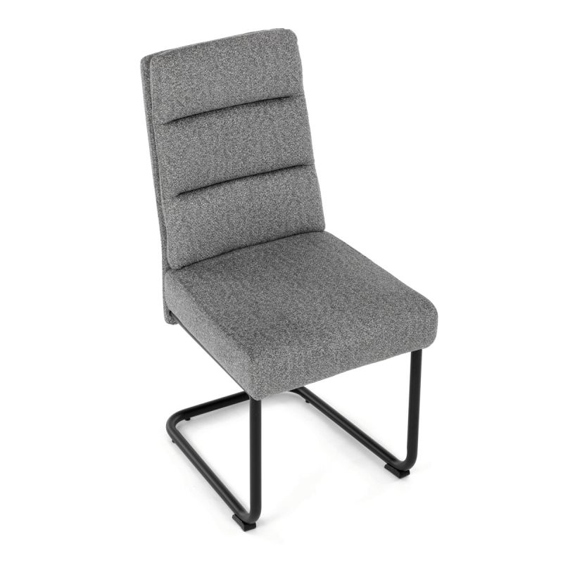 Jedálenská stolička, sivá, látka, DCL-P3107 SIL2