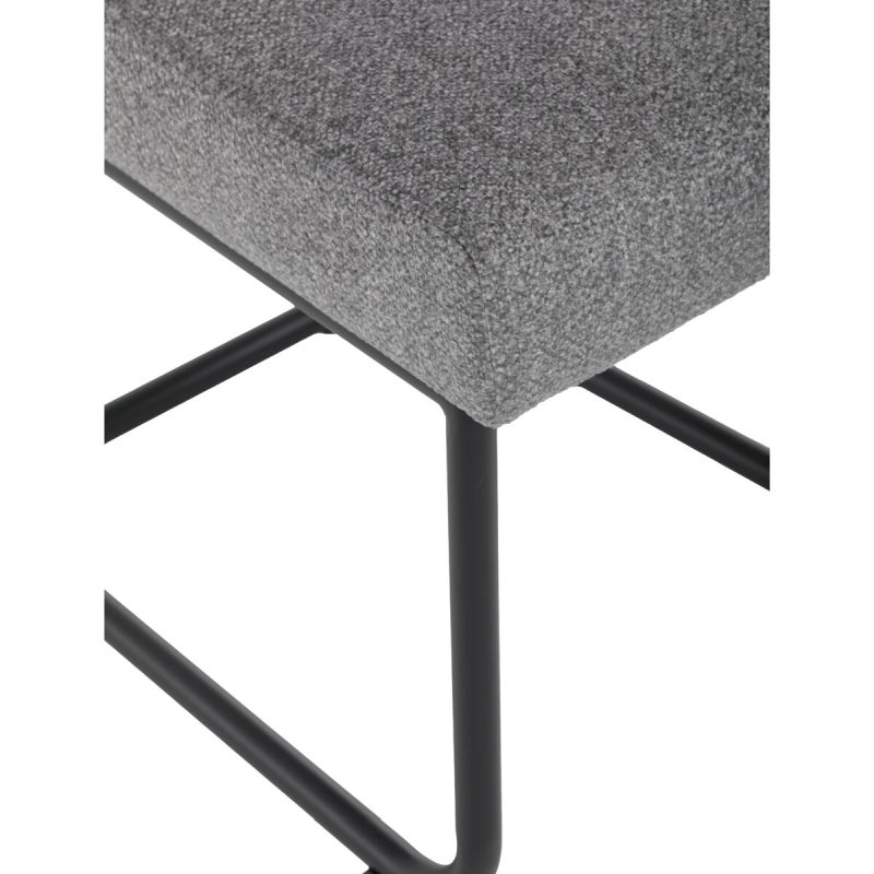 Jedálenská stolička, sivá, látka, DCL-P3107 SIL2