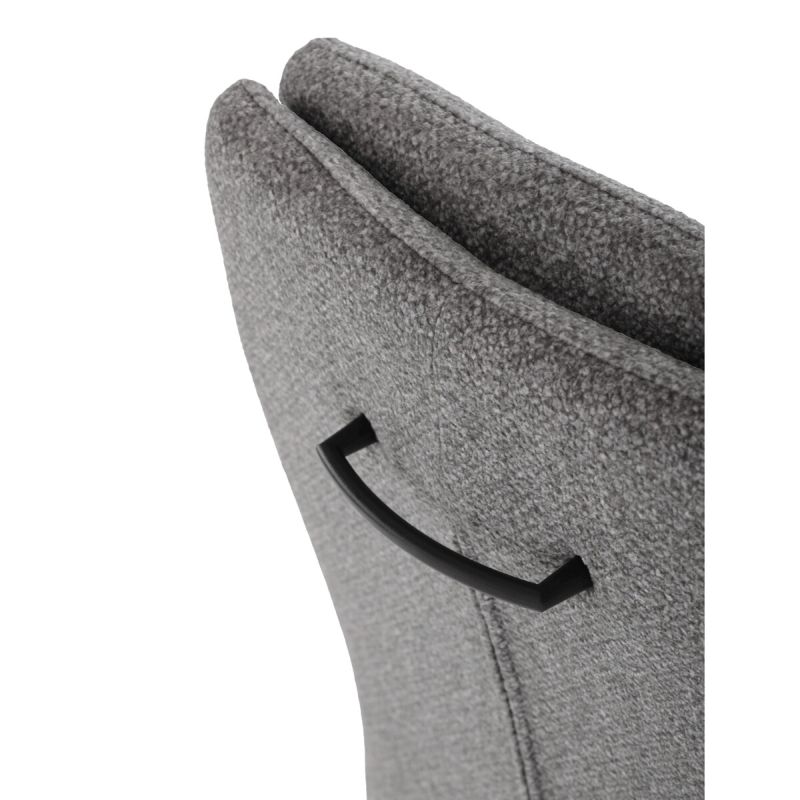 Jedálenská stolička, sivá, látka, DCL-P3107 SIL2