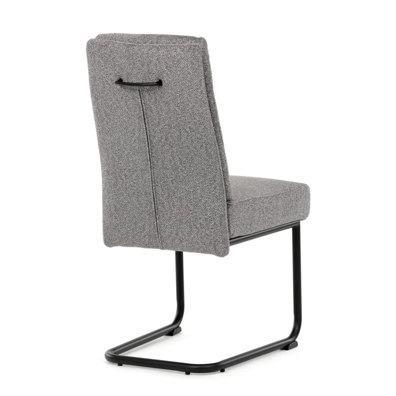 Jedálenská stolička, sivá, látka, DCL-P3107 SIL2