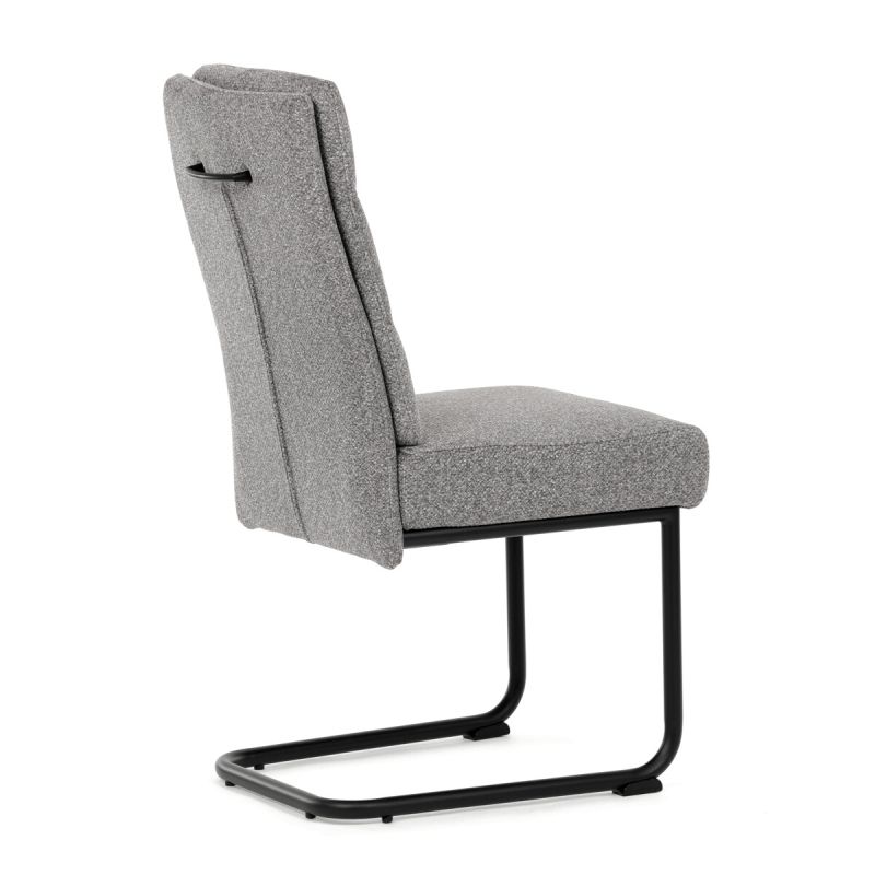 Jedálenská stolička, sivá, látka, DCL-P3107 SIL2