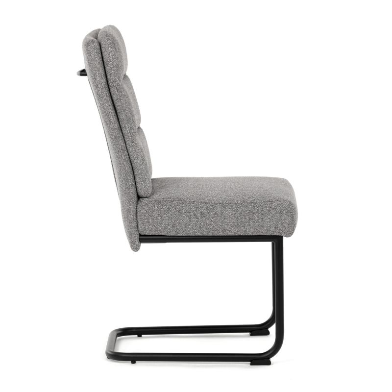Jedálenská stolička, sivá, látka, DCL-P3107 SIL2