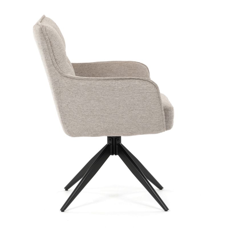 Jedálenská stolička, béžová, látka, DCH-P3170 LAN2