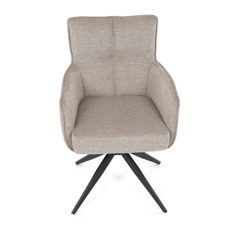 Jedálenská stolička, béžová, látka, DCH-P3170 LAN2