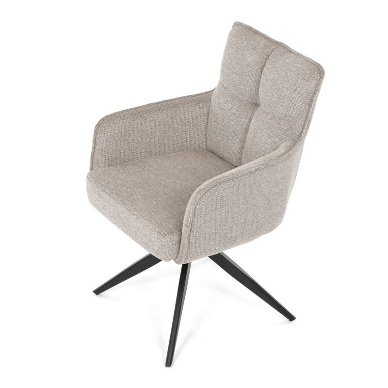 Jedálenská stolička, béžová, látka, DCH-P3170 LAN2