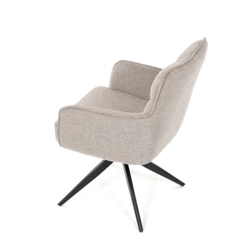 Jedálenská stolička, béžová, látka, DCH-P3170 LAN2