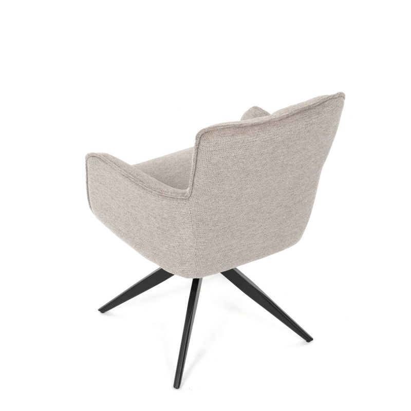 Jedálenská stolička, béžová, látka, DCH-P3170 LAN2