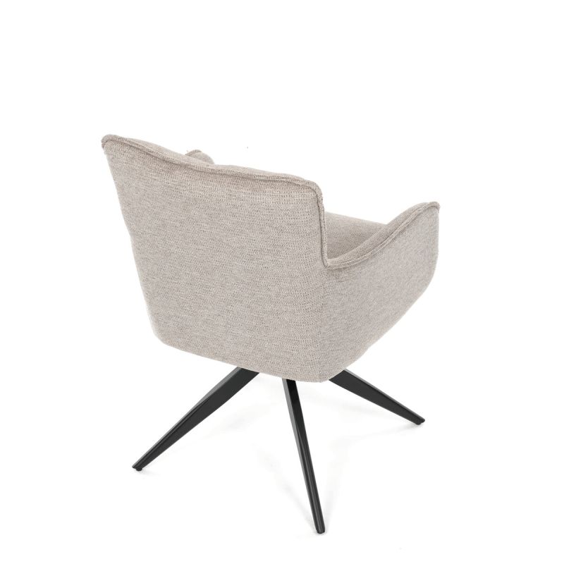 Jedálenská stolička, béžová, látka, DCH-P3170 LAN2
