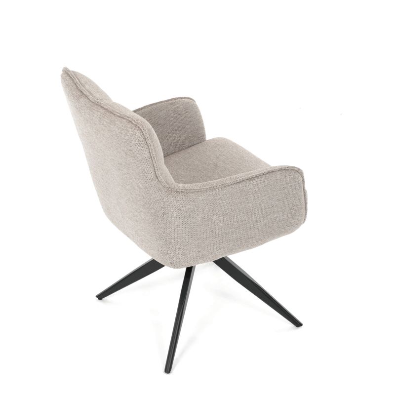 Jedálenská stolička, béžová, látka, DCH-P3170 LAN2