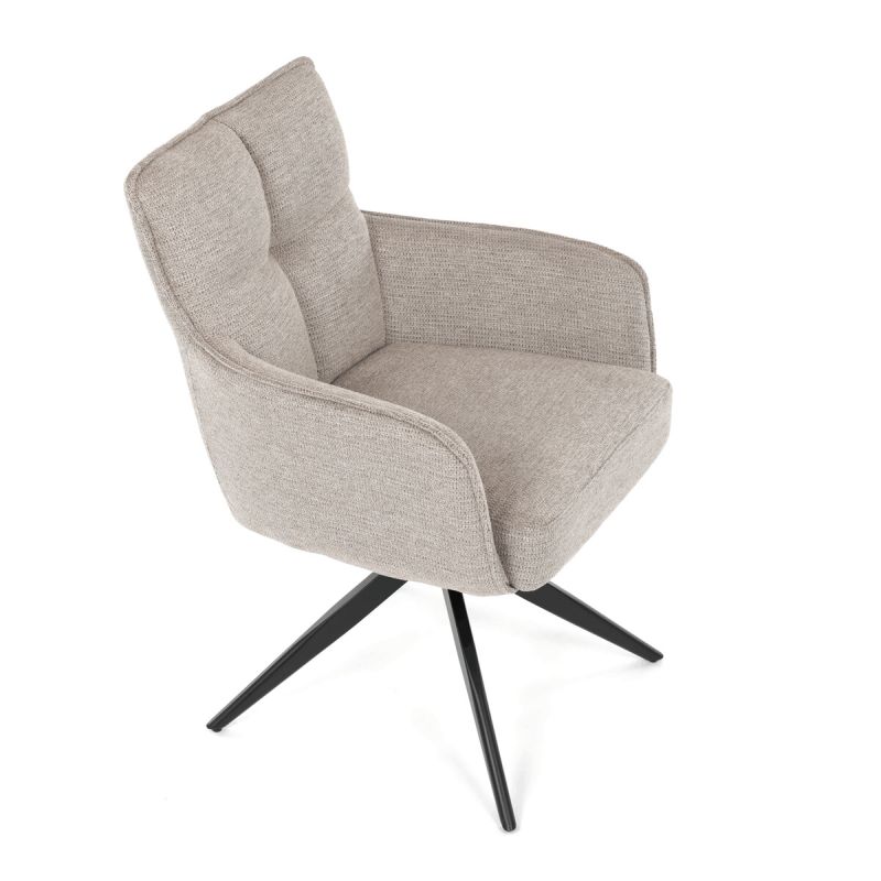 Jedálenská stolička, béžová, látka, DCH-P3170 LAN2