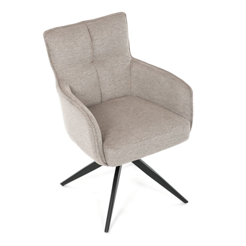 Jedálenská stolička, béžová, látka, DCH-P3170 LAN2