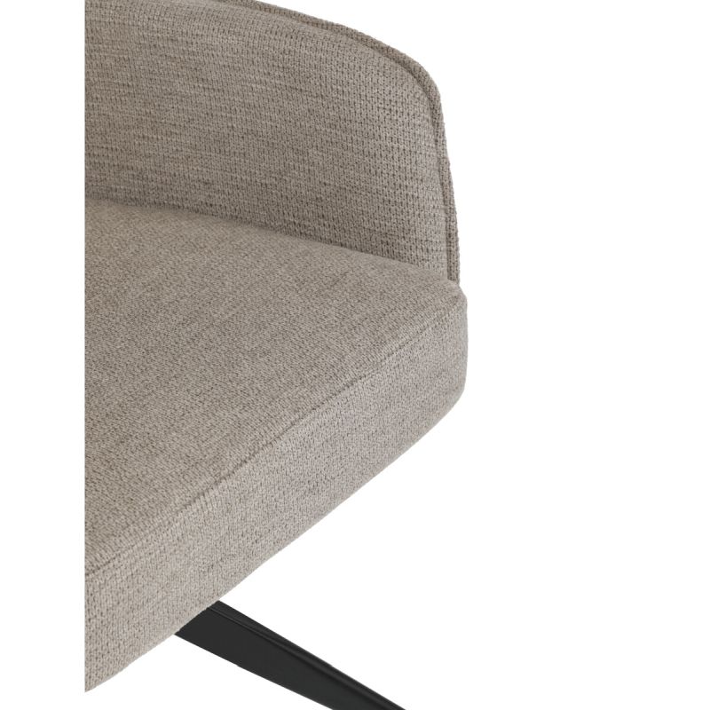 Jedálenská stolička, béžová, látka, DCH-P3170 LAN2