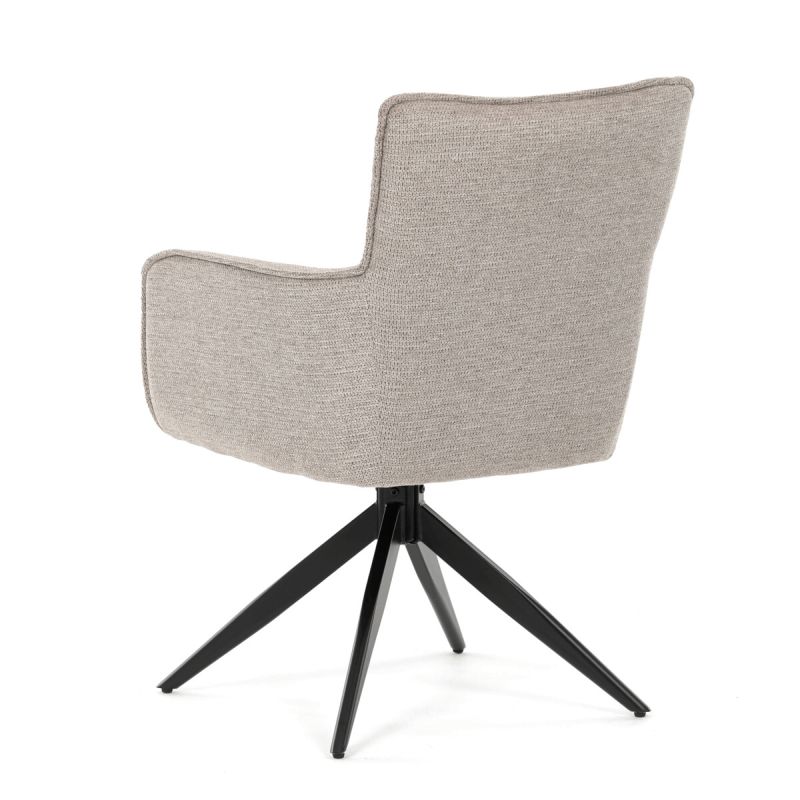 Jedálenská stolička, béžová, látka, DCH-P3170 LAN2