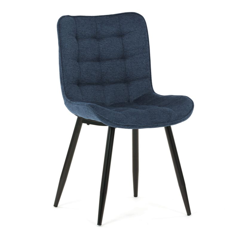 Jedálenská stolička, modrá, látka, HC-462 BLUE2